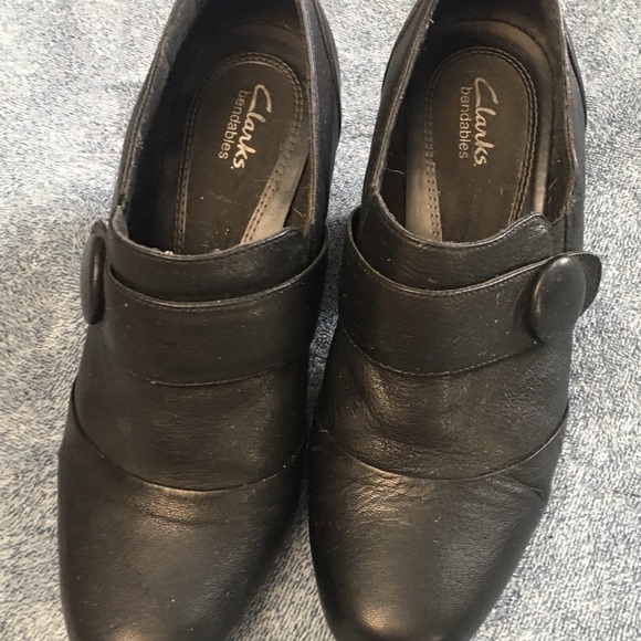 Clarks Bendables booties Black 10 Leather - Picture 5 of 9